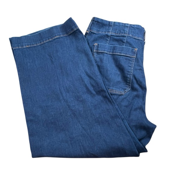 Maeve Denim - Maeve By Anthropologie Womens 20W Colette Wide Leg High Rise Denim Jeans Boho